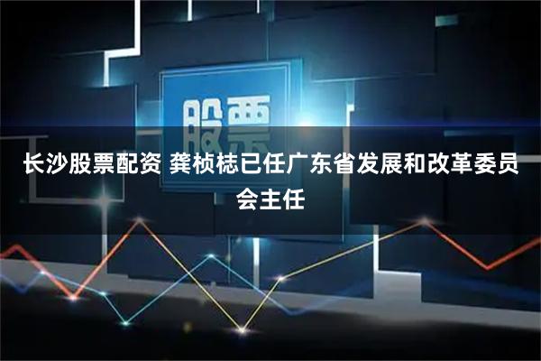 长沙股票配资 龚桢梽已任广东省发展和改革委员会主任